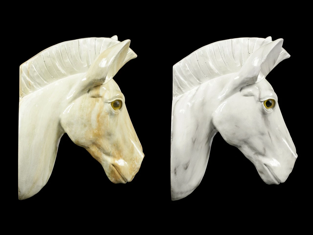 Pferdekopf Wandrelief - Spardose 2er Set 4 Pferdekopf Wandrelief - Spardose 2er Set – Bild 2