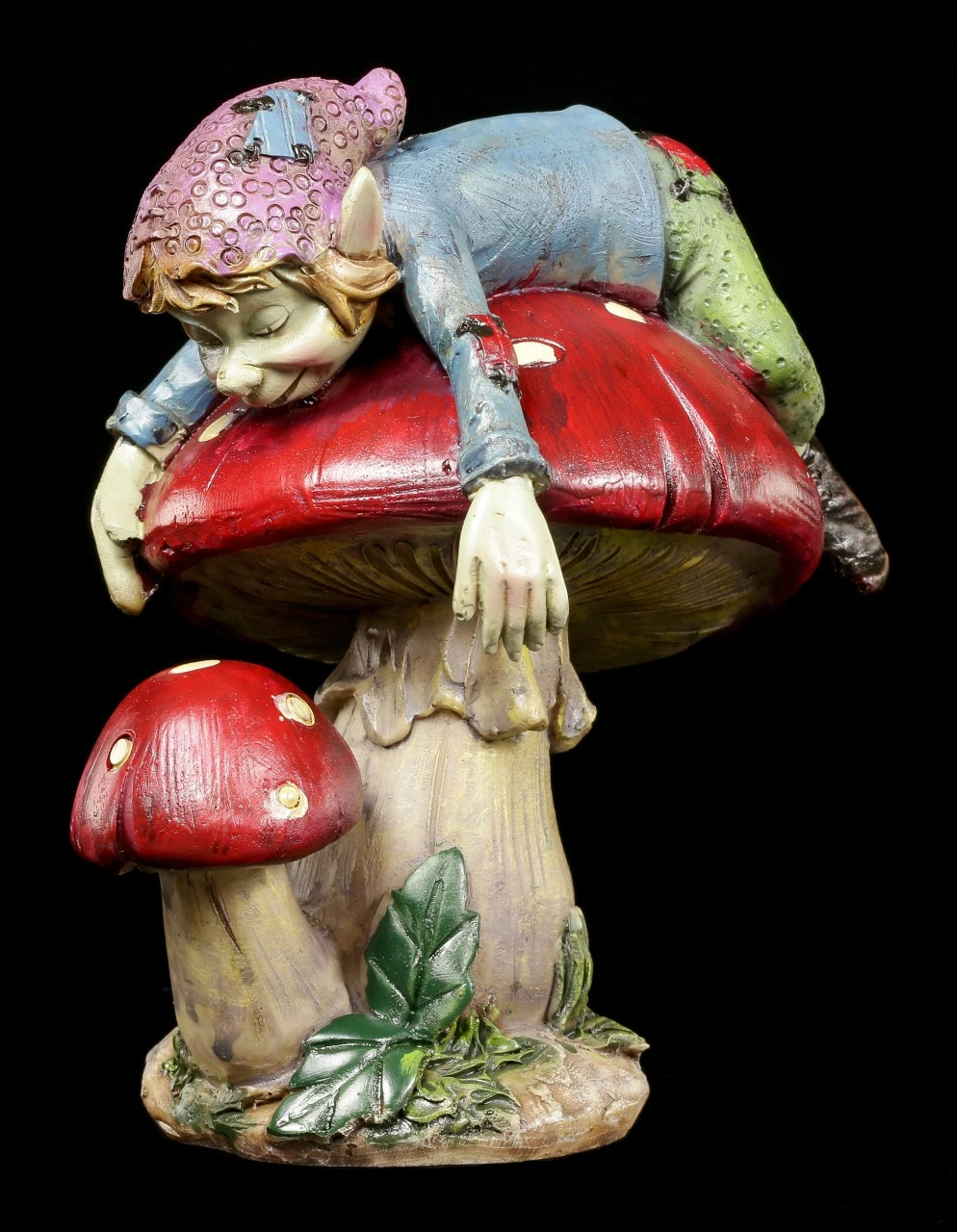 Pixie Figur - Schlafen Auf Einem Pilz Bett 3 Pixie Figur - Schlafen Auf Einem Pilz Bett