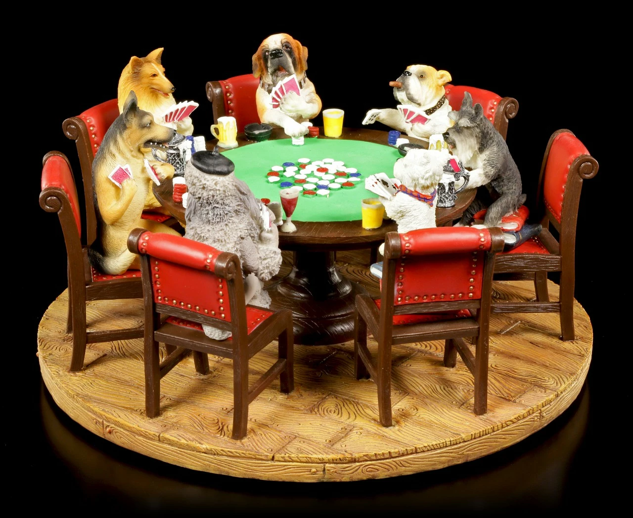 Hunde Spielen Poker - Figur 3 Hunde Spielen Poker - Figur
