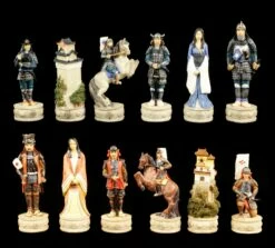 Schachfiguren Set - Samurai Krieger