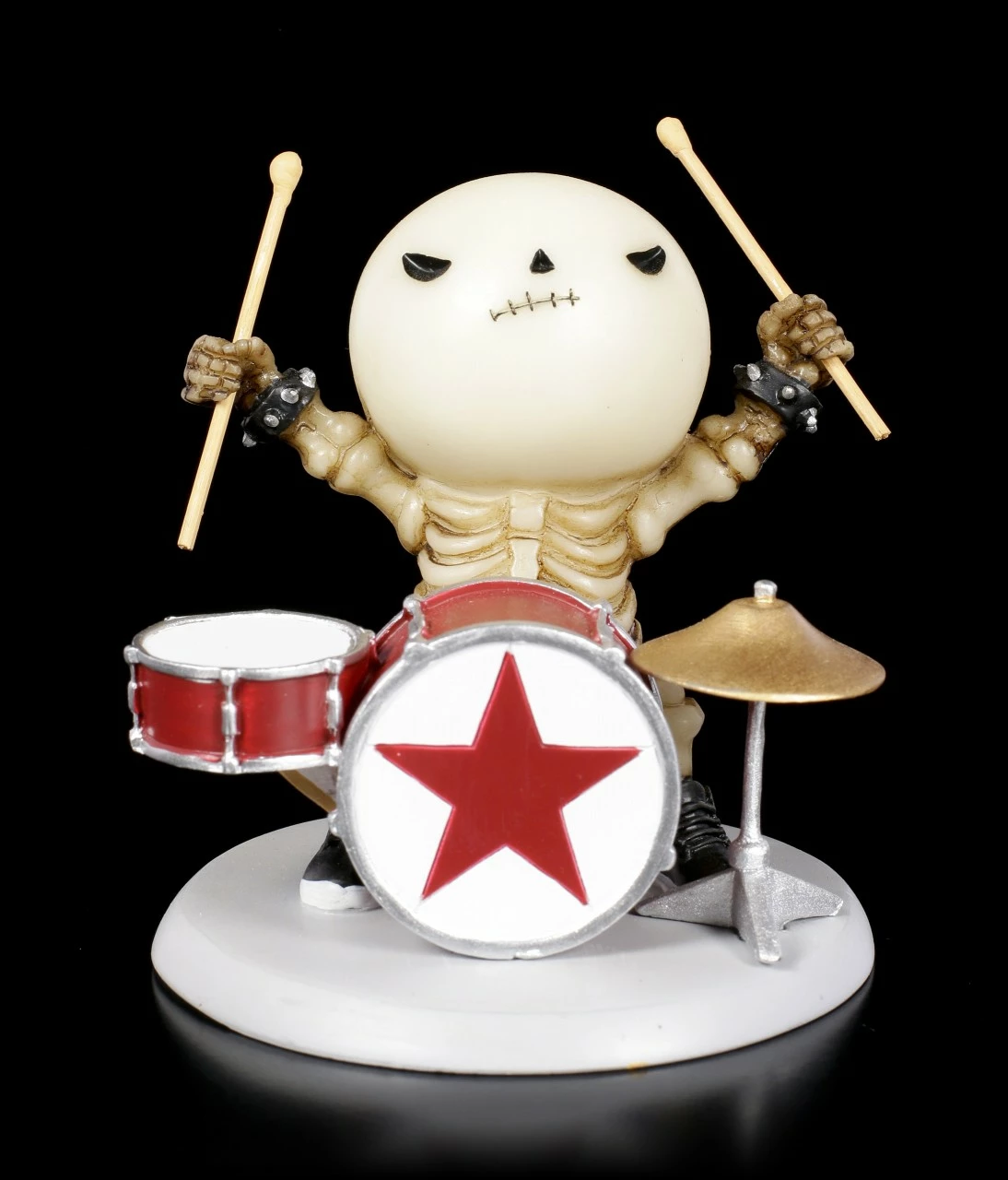 Skelett Figur - Rockstar Lucky Am Schlagzeug 4 Skelett Figur - Rockstar Lucky Am Schlagzeug – Bild 2