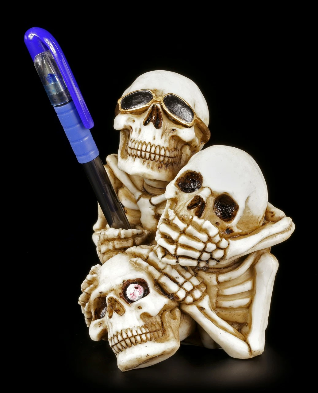 Skelett Stiftehalter - Nichts Böses 3 Skelett Stiftehalter - Nichts Böses
