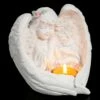 Teelichthalter - Mädchen Engel Mit Rosenkranz 2 Teelichthalter - Mädchen Engel Mit Rosenkranz -FIGUREN Verkäufe Teelichthalter Weisser Engel Mit Rosenkranz 1280x1280