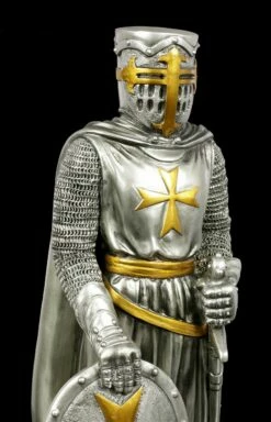 Kreuzritter Figur Mit Schwert Und Schild 14 Kreuzritter Figur Mit Schwert Und Schild -FIGUREN Verkäufe Tempelritter Figur Mit Schwert Und Schild Auf Boden 5 1280x1280