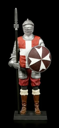 Malteser Ritter Figur Mit Pike Und Rundschild