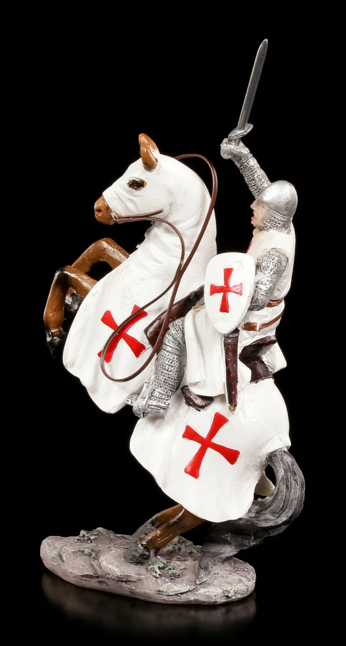 Templer Figur - Kreuzritter Auf Pferd 5 Templer Figur - Kreuzritter Auf Pferd – Bild 3