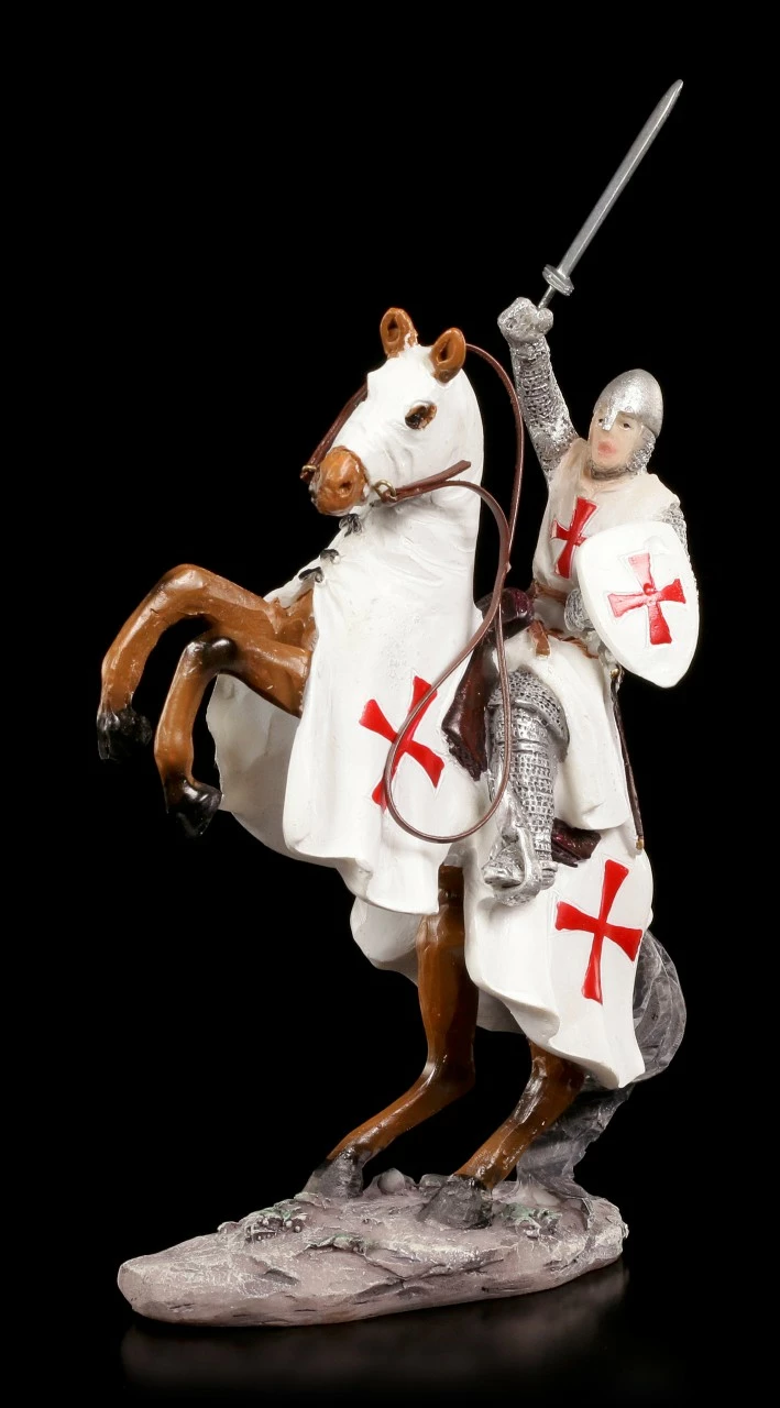Templer Figur - Kreuzritter Auf Pferd 4 Templer Figur - Kreuzritter Auf Pferd – Bild 2