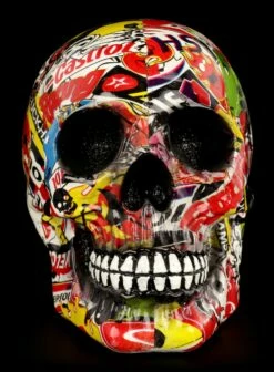 Bunter Totenkopf Mit Markenwerbung - Pop Art -FIGUREN Verkäufe Totenkopf Bunt Pop Art 1 1280x1280