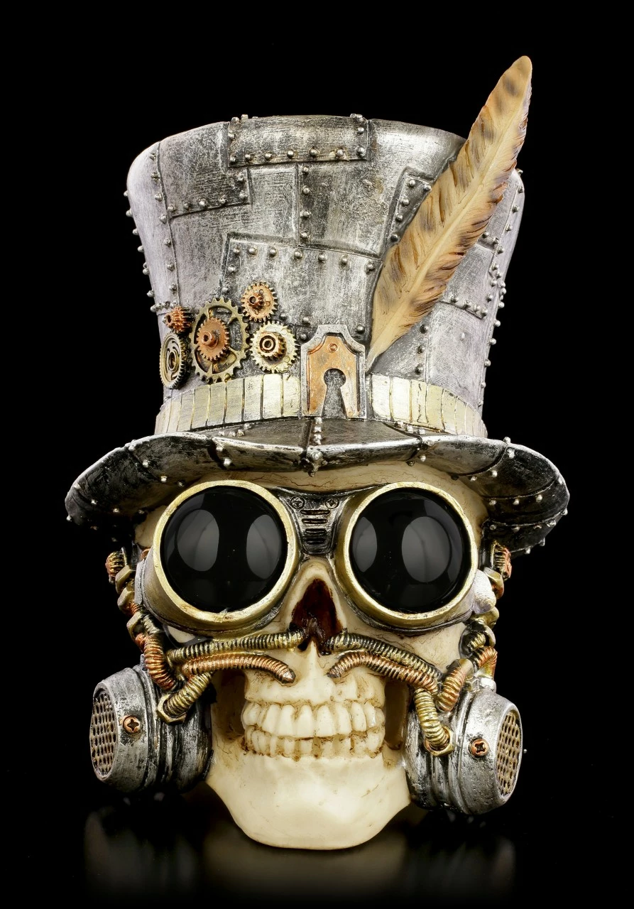 Steampunk Totenkopf - Count Archibald 4 Steampunk Totenkopf - Count Archibald – Bild 2