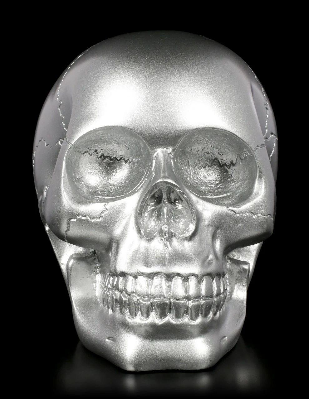 Totenkopf - Silberfarben 4 Totenkopf - Silberfarben – Bild 2