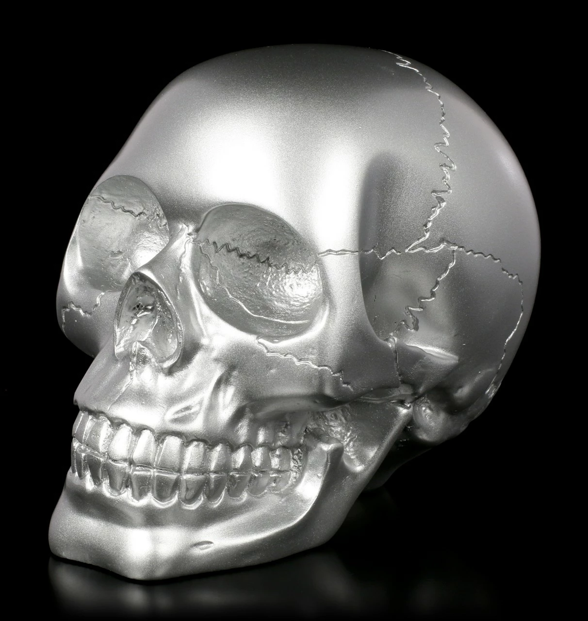 Totenkopf - Silberfarben 5 Totenkopf - Silberfarben – Bild 3