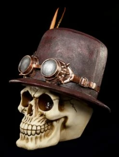 Steampunk Totenkopf Mit Hut Und Feder 10 Steampunk Totenkopf Mit Hut Und Feder -FIGUREN Verkäufe Totenkopf Steampunk Feder 2 1280x1280