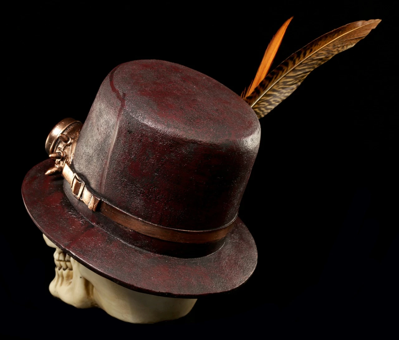 Steampunk Totenkopf Mit Hut Und Feder 6 Steampunk Totenkopf Mit Hut Und Feder – Bild 4