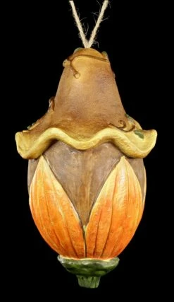 Vogelhaus - Orange Blüte Mit Fenstern -FIGUREN Verkäufe Vogelhaus Orange 3 1280x1280