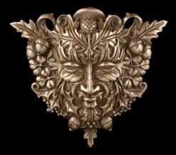 Waldgeist Wandrelief Keltisch - Greenman Bronziert
