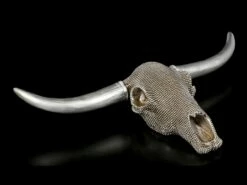 Wandrelief Büffel Schädel - Silber Noppen 10 Wandrelief Büffel Schädel - Silber Noppen -FIGUREN Verkäufe Wandrelief Bueffel Schaedel Silber Noppen 3 1280x1280