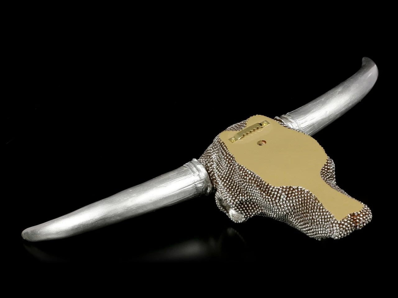 Wandrelief Büffel Schädel - Silber Noppen 7 Wandrelief Büffel Schädel - Silber Noppen – Bild 5