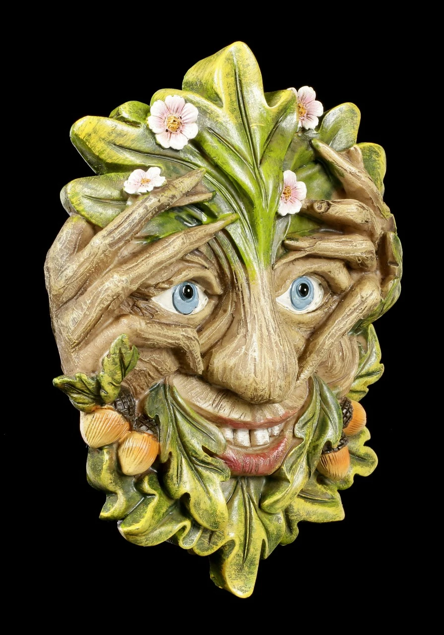 Wandrelief Greenman - Cheeky Peeper 4 Wandrelief Greenman - Cheeky Peeper – Bild 2