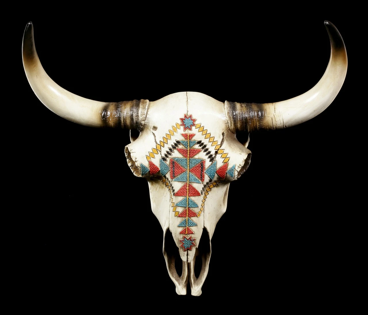 Wandrelief - Rinderschädel Mit Aztekenschmuck 4 Wandrelief - Rinderschädel Mit Aztekenschmuck – Bild 2
