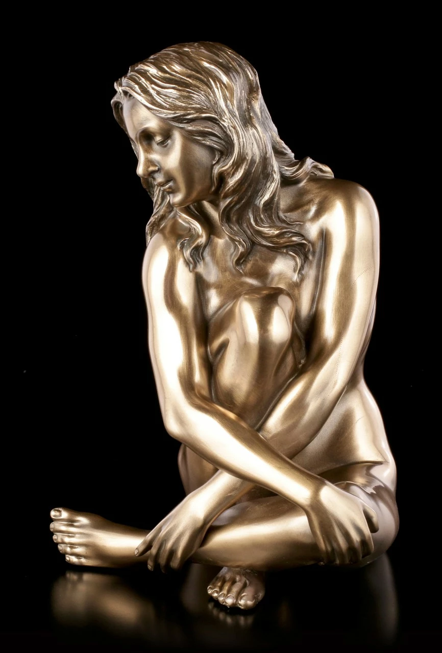 Weibliche Akt Figur - Sitzend Mit Blick Zum Boden 4 Weibliche Akt Figur - Sitzend Mit Blick Zum Boden – Bild 2