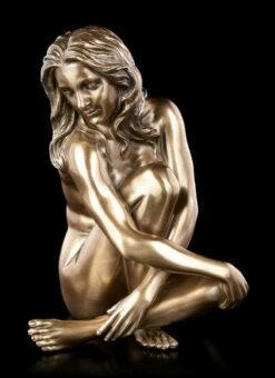 Weibliche Akt Figur - Sitzend Mit Blick Zum Boden