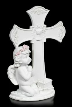Weiße Cherub Figur Vor Kreuz Betend -FIGUREN Verkäufe Weisse Cherub Figur Vor Kreuz Betend 1 1280x1280