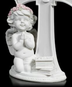 Weiße Cherub Figur Vor Kreuz Betend -FIGUREN Verkäufe Weisse Cherub Figur Vor Kreuz Betend 6 1280x1280