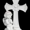 Weiße Cherub Figur Vor Kreuz Betend -FIGUREN Verkäufe Weisse Cherub Figur Vor Kreuz Betend 1280x1280