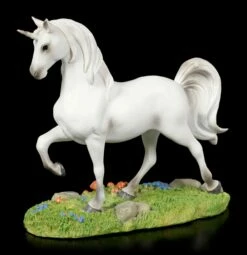 Weiße Einhorn Figur Auf Wiese