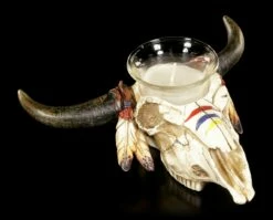 Wilder Westen Teelichthalter - Bisonkopf