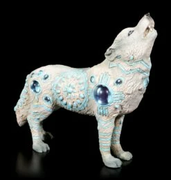 Wolf Spirit Figur - Indianer Türkis Mit Schmucksteinen -FIGUREN Verkäufe Wolf Spirit Figur Indianer Tuerkis 3 1280x1280