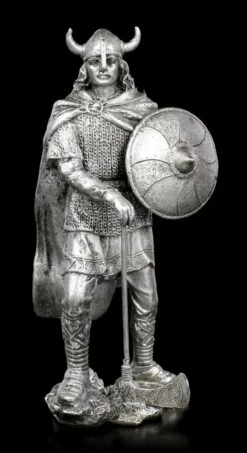 Zinn Wikinger Figur Mit Rundschild
